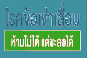 ผู้สูงอายุข้อเข่าเสื่อม